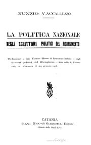 Tapa de La politica nazionale negli scrittori politici del Risorgimento