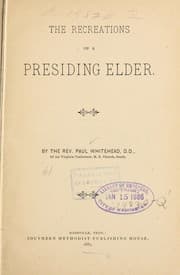 Tapa de The recreations of a presiding elder