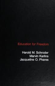 Tapa de Education for freedom