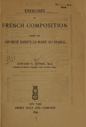 Tapa de Exercises in French composition