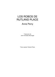 Tapa de Los robos de Rutland Place