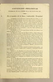 Tapa de Convencion preliminar celebrada en el janeiro el 24 de mayo de 1827