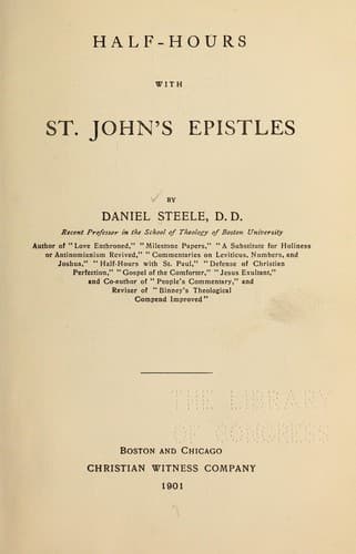 Tapa de Half-hours with St. John's epistles