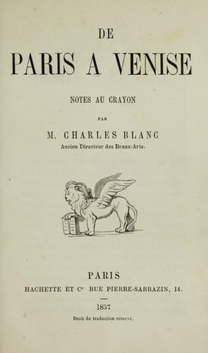 Tapa de De Paris a Venise