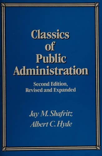 Tapa de Classics of public administration