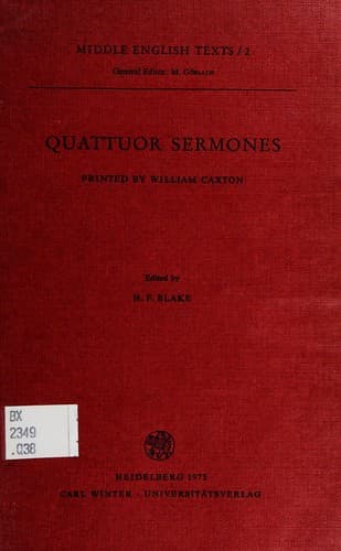 Tapa de Quattuor sermones