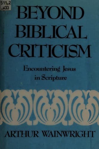 Tapa de Beyond Biblical criticism