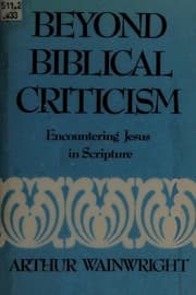 Tapa de Beyond Biblical criticism