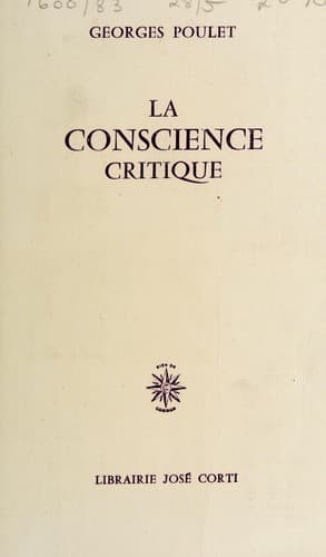 Tapa de La conscience critique.