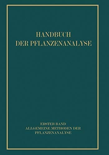 Tapa de Allgemeine Methoden der Pflanzenanalyse