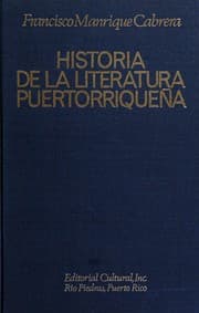 Tapa de Historia de la literatura puertorriqueña