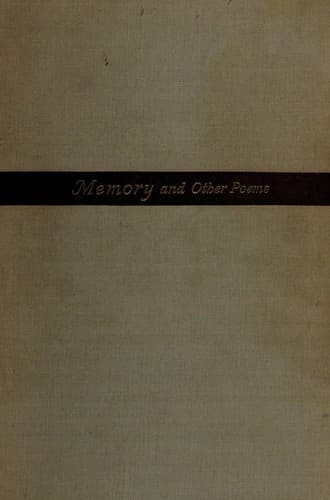 Tapa de Memory, and other poems