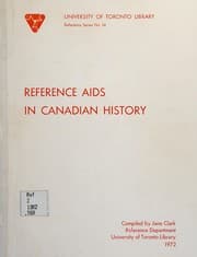 Tapa de Reference aids in Canadian history in the University of Toronto Library (Humanities & Social Sciences Division)