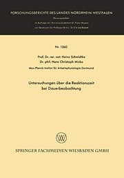 Tapa de Untersuchungen über die Reaktionszeit bei Dauerbeobachtung