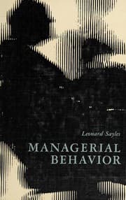 Tapa de Managerial behavior; administration in complex organizations
