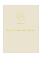 Tapa de Some Answers from The Mother (Volume 16 of Collected Works of The Mother)