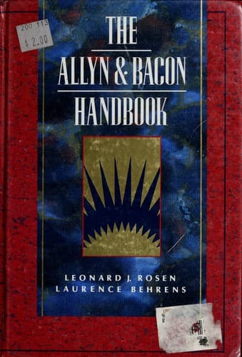 Tapa de The Allyn & Bacon handbook