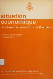 Tapa de Situation économique des familles rurales de la Gaspésie