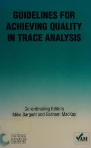 Tapa de Guidelines for Achieving Quality in Trace Analysis