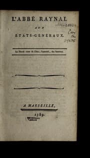 Tapa de L' abbé Raynal aux États-Généraux ..
