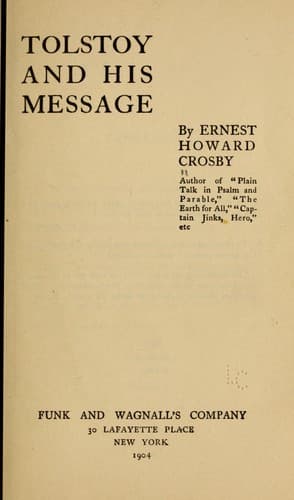 Tapa de Tolstoy and his message