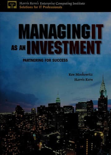 Tapa de Managing IT as an investment