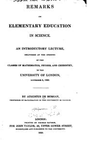 Tapa de Remarks on Elementary Education in Science: An Introductory Lecture ..