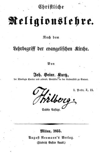 Tapa de Christliche Religionslehre