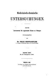 Tapa de Medicinisch-chemische Untersuchungen: Aus dem Laboratorium für angewandte Chemie zu Tübingen