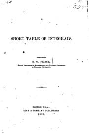 Tapa de A Short Table of Integrals