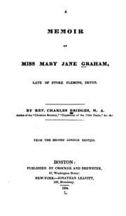 Tapa de A Memoir of Miss Mary Jane Graham