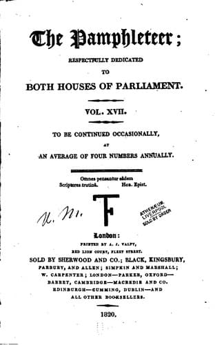 Tapa de Pamphleteer