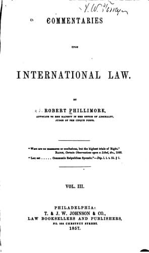 Tapa de Commentaries Upon International Law