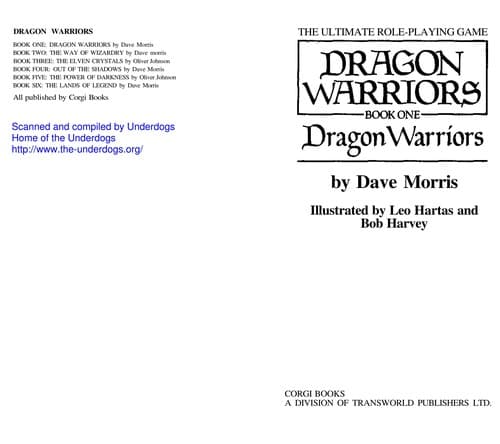 Tapa de Dragon warriors