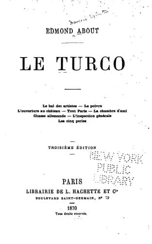 Tapa de Le turco