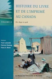 Tapa de Histoire du livre et de l'imprimé au Canada