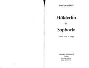 Tapa de Hölderlin et Sophocle