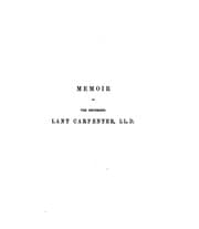 Tapa de Memoirs of the life of the rev. Lant Carpenter, with selections from his correspondence