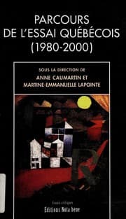 Tapa de Parcours de l'essai québécois (1980-2000)