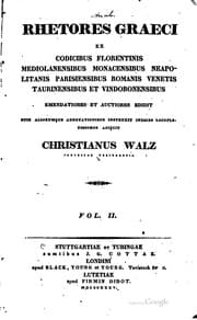 Tapa de Rhetores graeci, ex codicibus florentinis, mediolanensibus, monacensibus, neapolitanis, parisiensibus, romanis, venetis, taurinensibus et vindobonensibus