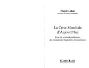 Tapa de La crise mondiale d'aujourd'hui