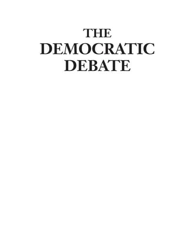 Tapa de The Democratic debate