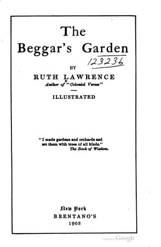 Tapa de The beggar's garden