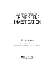 Tapa de The encyclopedia of crime scene investigation