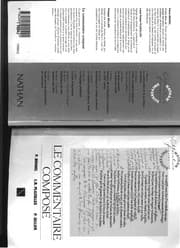 Tapa de Le commentaire composé