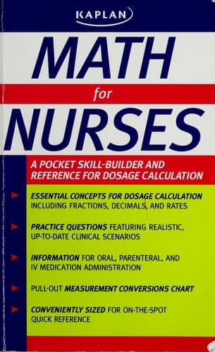 Tapa de Math for nurses