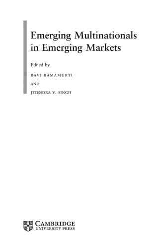 Tapa de Emerging multinationals from emerging markets