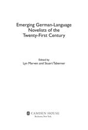 Tapa de Emerging German-language novelists of the twenty-first century