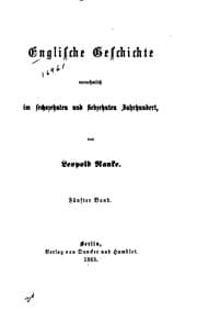 Tapa de Englische Geschichte: Vornehmlich im 16. Und 17. Jahrhundert