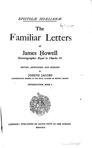 Tapa de Epistolae Ho-Elianae.